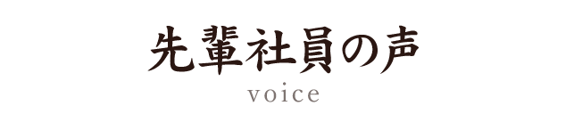 先輩社員の声